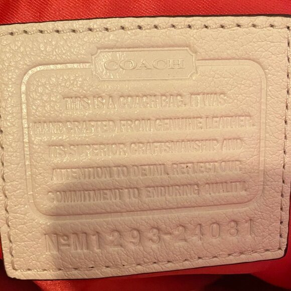 Coach White Leather Purse with Chain Handles - Picture 3 of 5